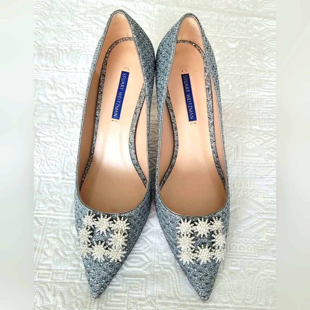 Stuart Weitzman "NWOT" Glitter Pumps Size 10